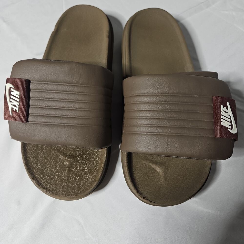 Nike Offcourt Adjust Slides DQ9624-005 Ironstone Men's Sandals Size 8 Brown